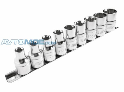 Набор головок торцевых TORX 1/2" E10-E24, 9 предметов JTC /1/6/24 JTCH409E JTC (фото №1)