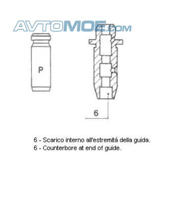 Втулка клапана направляющая выпускного 012906 Metelli (фото №1)