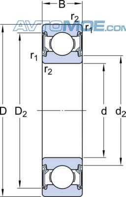 Подшипник генератора передний 63032RSRC3 FAG (фото №1)