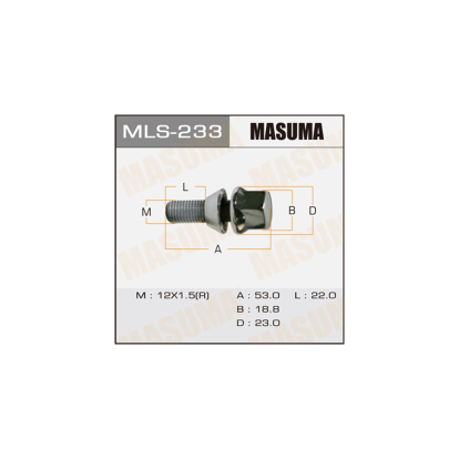 Болт колесный MLS233 Masuma (фото №1)