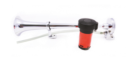 Сигнал звуковой Chrome воздушный однорожковый с компрессором и реле 413мм SY-30 Китай (фото №1)