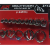 Набор хомутов червячных ZN12-ZN90 (125шт) с гибким воротком 7мм (стенд) JTC /1 NEW JTCZNY1 JTC (мини-фото №1)