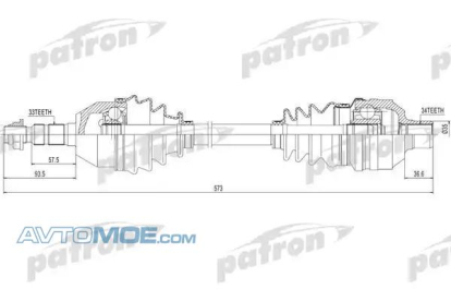 Привод в сборе правый PDS0422 Patron (фото №1)