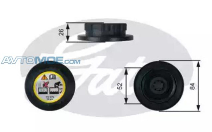Крышка бачка расширительного RC246 Gates (фото №1)