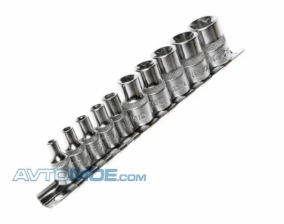 Набор головок торцевых TORX 1/4-3/8", E4-E18, 10шт JTC /1/10/40 JTC3901 JTC (фото №1)